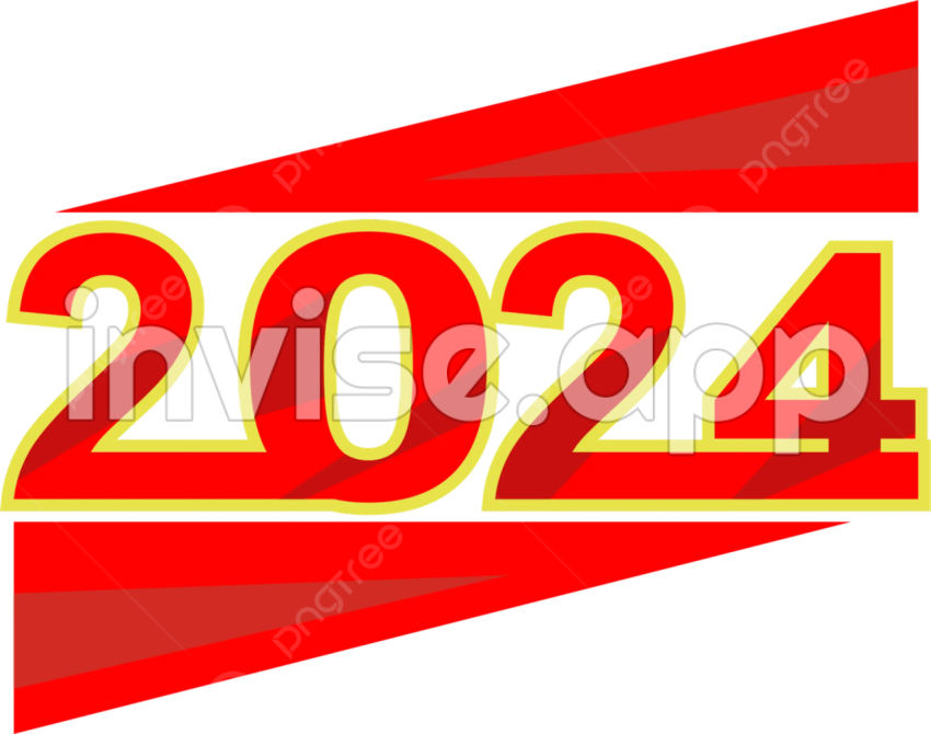 2024 New Year Logo Text Design Vector, 2024 New Year Logo Text Design - Logo Promo Kosong