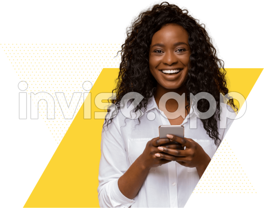 Image Of A Black Girl - Black Girl Using Mobile Phone Transparent