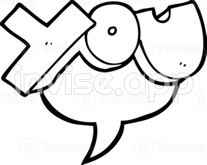 You Symbol - Hand Drawn Speech Bubble Cartoon You Symbol 44953759