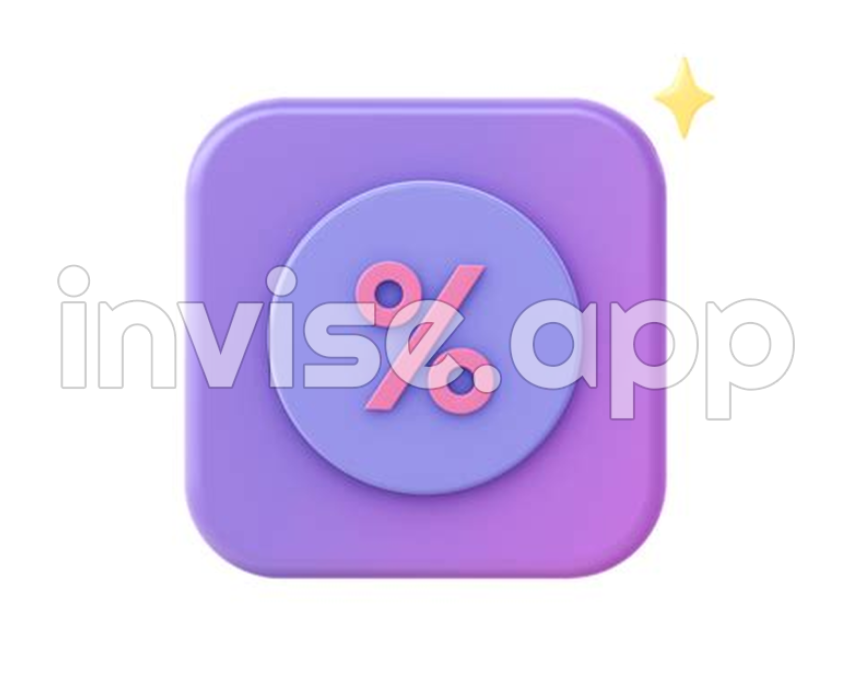 2X1 Promo - 3D Render Of Purple Promo Discount Percentage Icon For Ui Ux Web Mobile Apps Social Media Ads