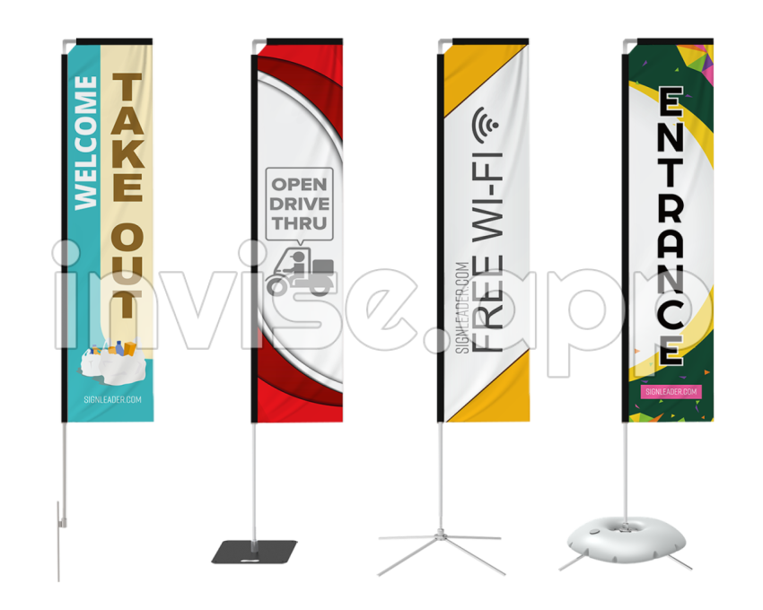 Custom Advertising Rectangle Flags Banners & Printing Online Signleader - Promotional Banners