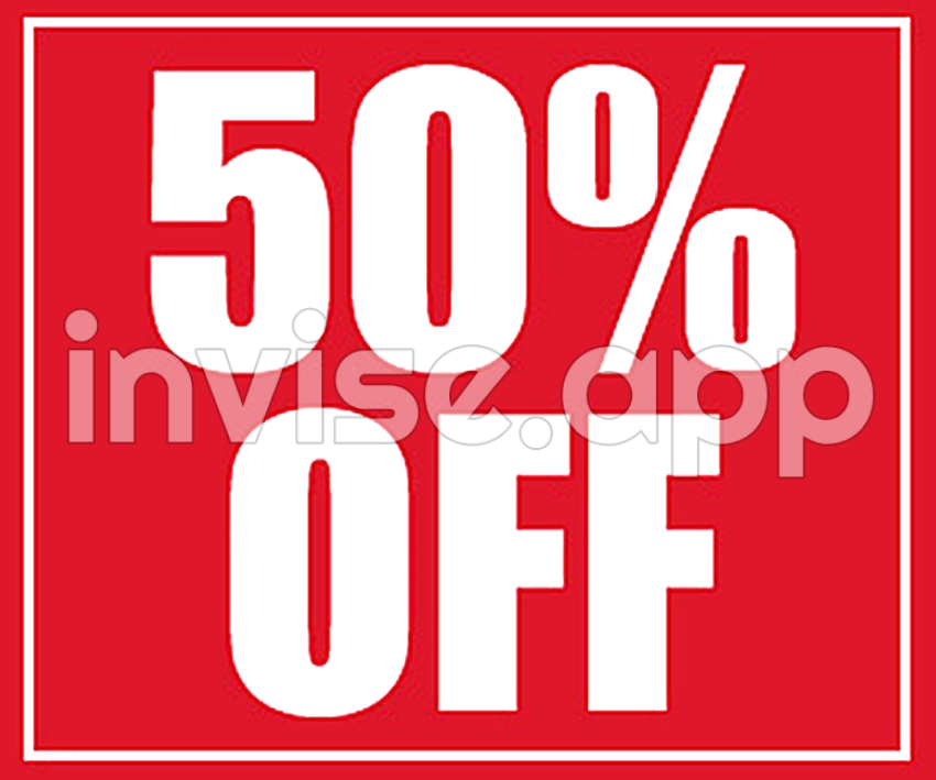 50% Off Transparent Images All - 50% Off Sign Template