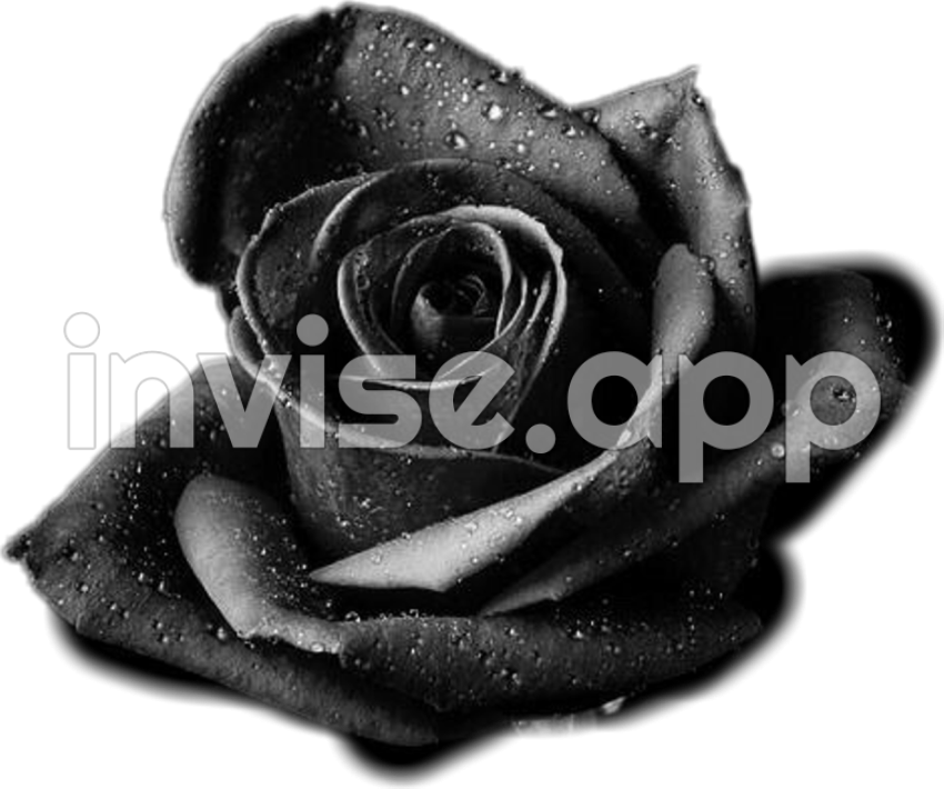 Black Rose Plant - Vector Black And White Rose Photo Image Arts