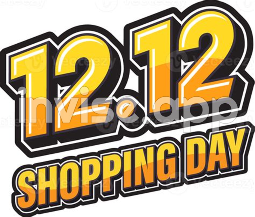 12 12 Shopping Day, Text Pop Art Speech Marketing Banner 15210358 - 12 Into 8 Banner