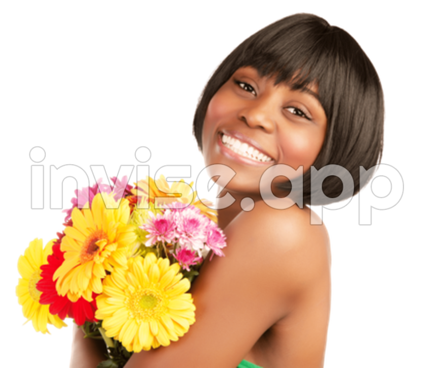 Black Girl , Vector, Psd, And Clipart With Transparent Background - Smiling African American Girl