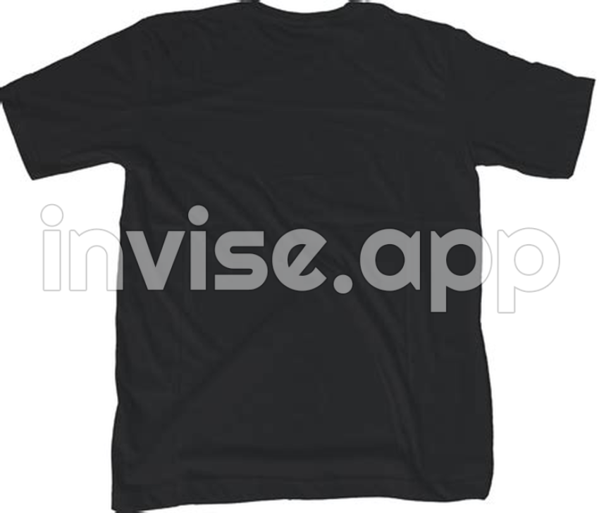 Black T Shirt Mock Up Transparent Background Back Side View 21506672 - Black T-Shirt