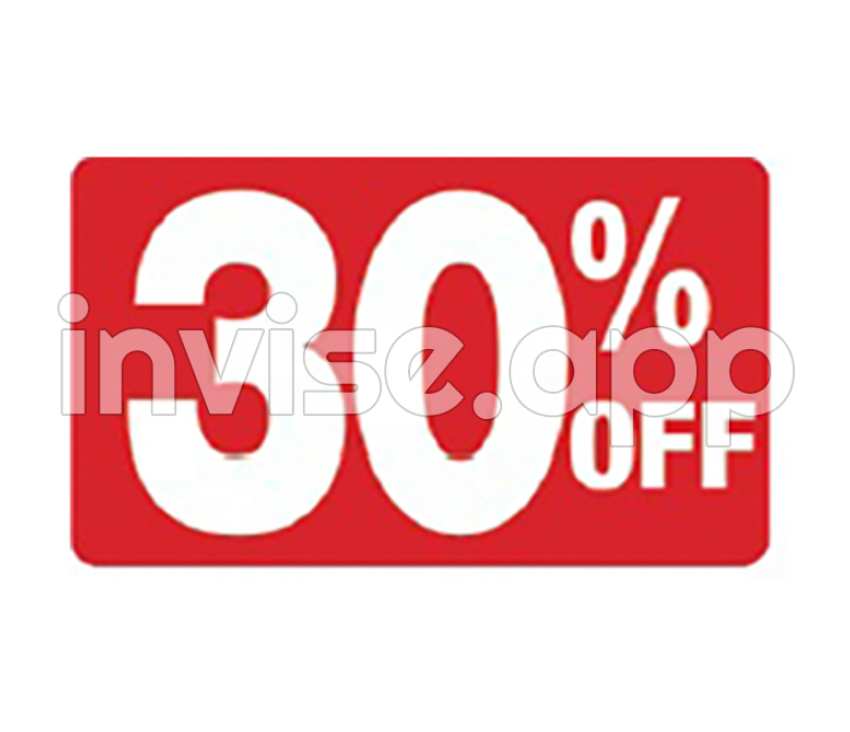 30 % Off Sign - Plastic Signs 5 1/2 X 7 30% Off Sign