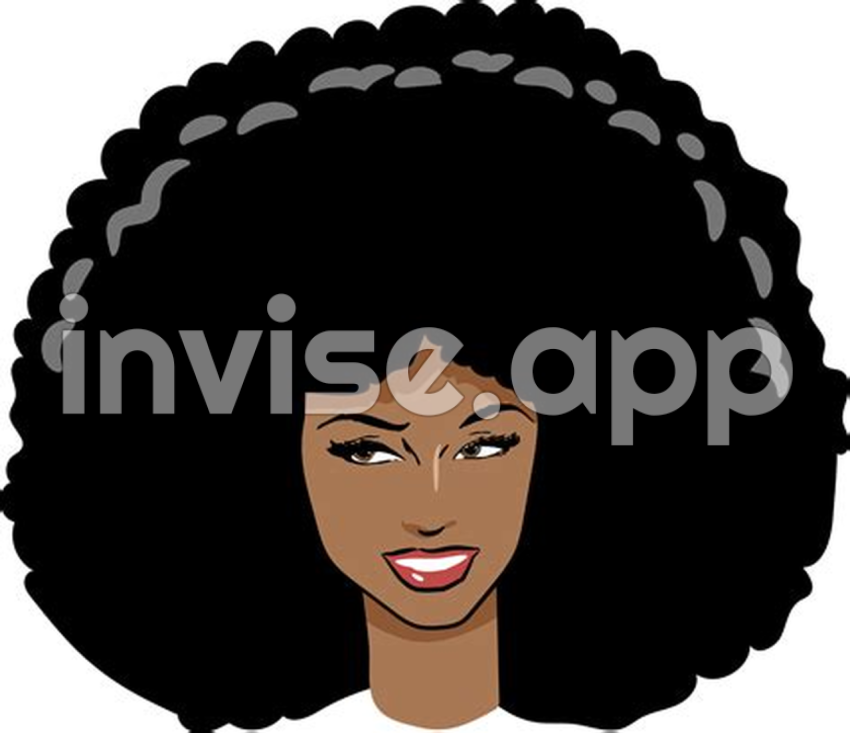 Black Woman Graphic Clipart Design 20962853 - Image Of A Black Girl