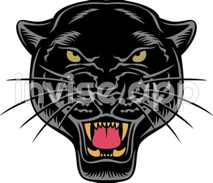 Black Panther Clip Art - Black Panther Face Illustration 24391683