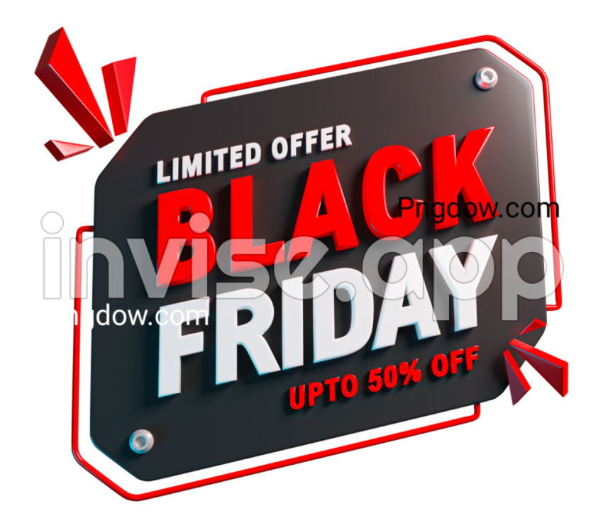 Walmart Black Friday - Black Friday Sale 3D Promotion Banner Photo 14713 Dow