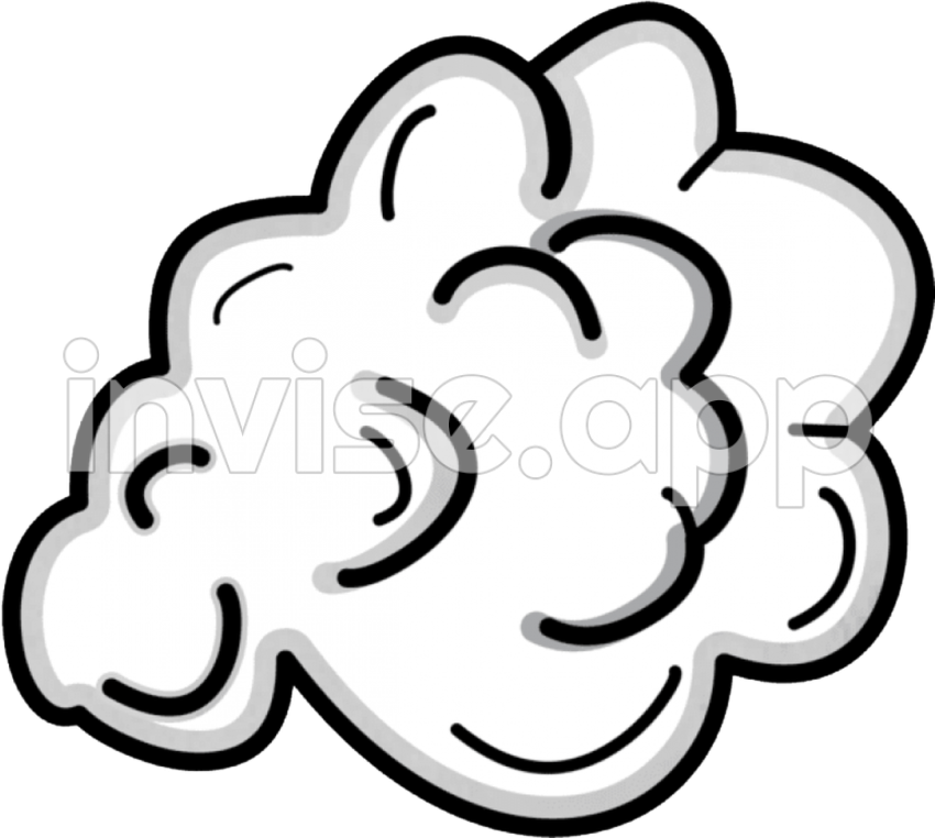 Cartoon Smoke Cloud Clipart Smoke Clipart Black And White Transparent , Clipart, - Cartoon Smoke Cloud