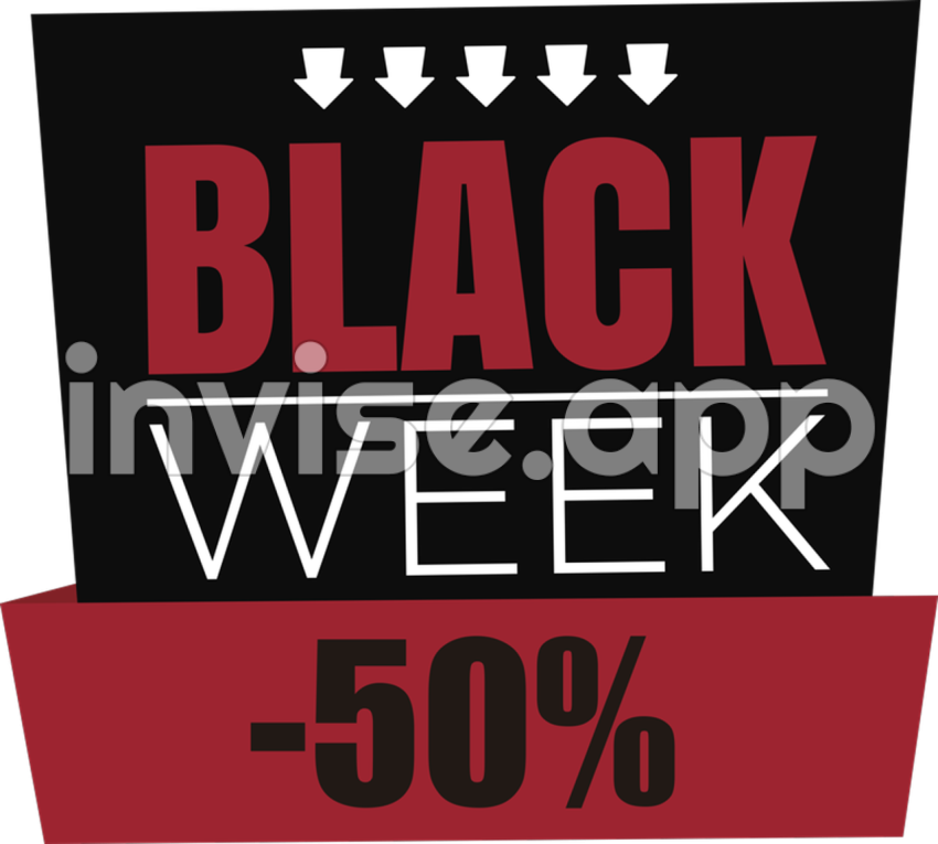 Bedrijfsstickers Black Week Korting Zelf Invullen Tenstickers - Black Week Game