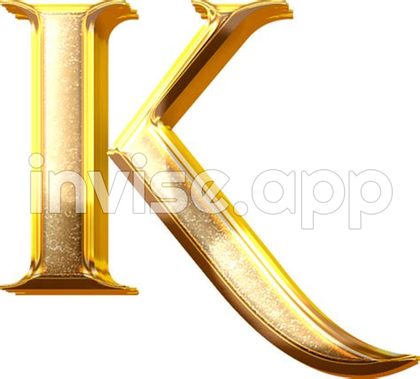 K O Meaning - 3D Gold Effect Letter K 21054564