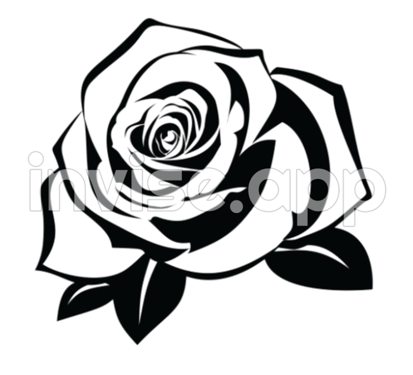 Rose Transparent Images, Pictures, Photos Arts - Rose Emoji Black And White