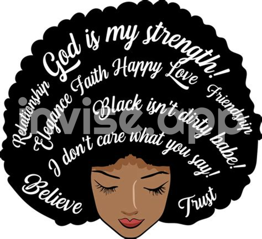 Black Woman Graphic Clipart Design 20962852 - Black Girl Clip Art Free