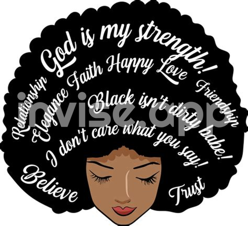 Black Woman Clip Art - Black Woman Graphic Clipart Design 20962852