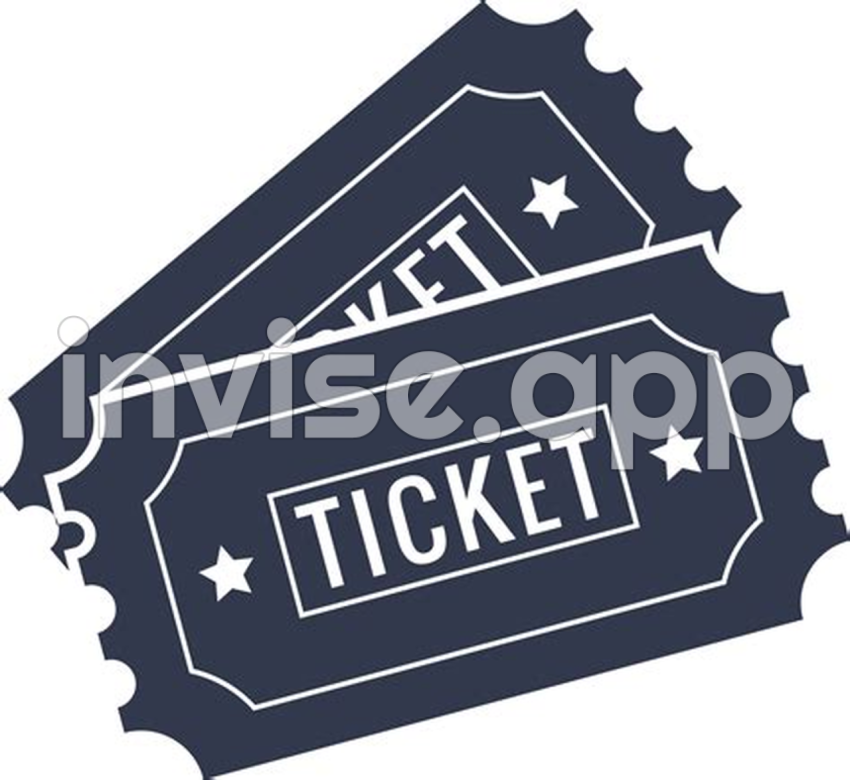 Event Ticket With Promo - Ticket Icon In Grey Colors Voucher Signs Illustration 15117358