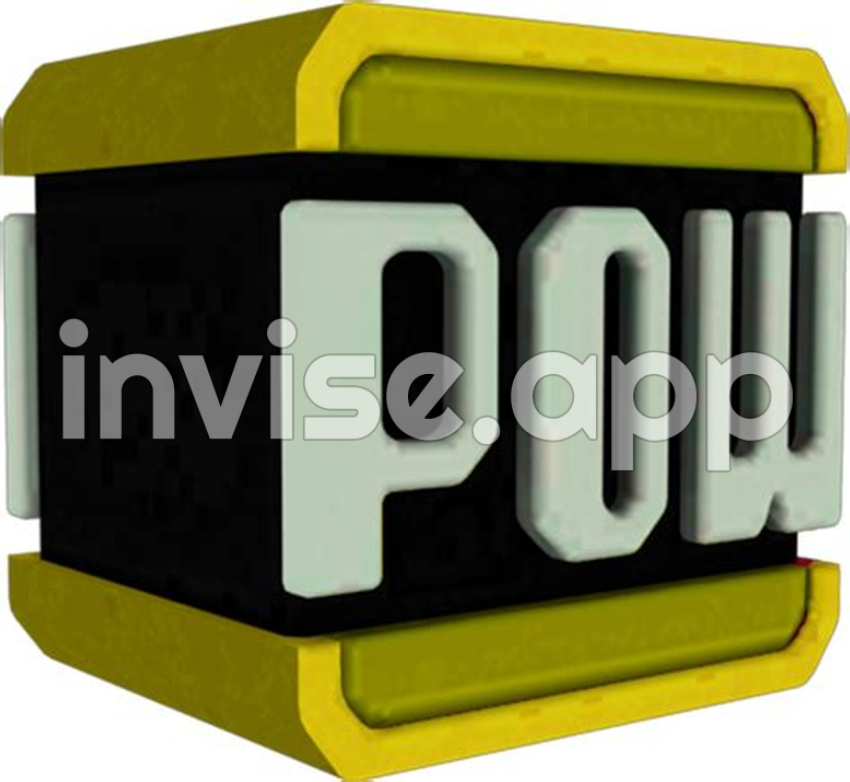 Pow Block - Golden Pow Block Model Original Size Image Joy