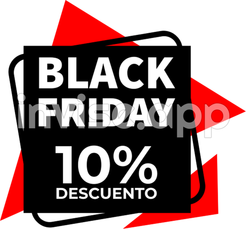 Black Friday Vinilo Personalizable Geometrico Tenvinilo - Black Friday Bannert