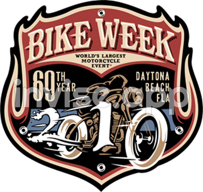 Bike Week 2010 Logo Vector (Ai) Free Download - Miss Bike Week Curly Black Hair