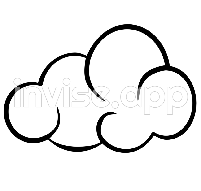 Clipart Cloud Lineart - Cloud Graphic