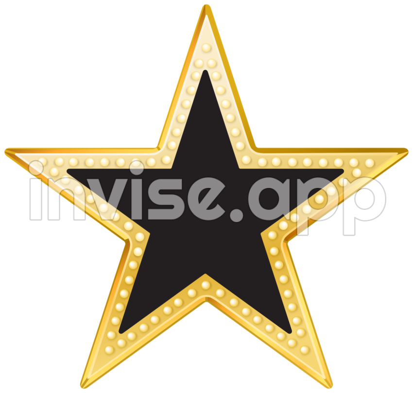 Promo Star - Gold And Black Star Transparent Clip Art Image Clip Art Library