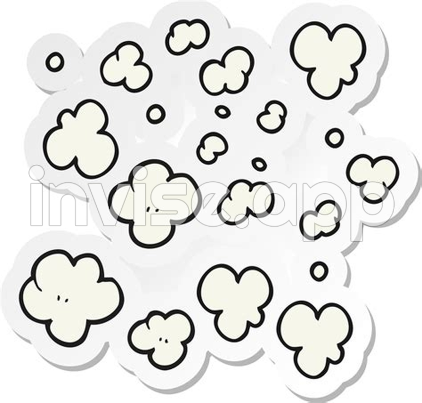 Puff Of Smoke Cartoon - Sticker Of A Cartoon Puff Of Smoke Symbol 45001873