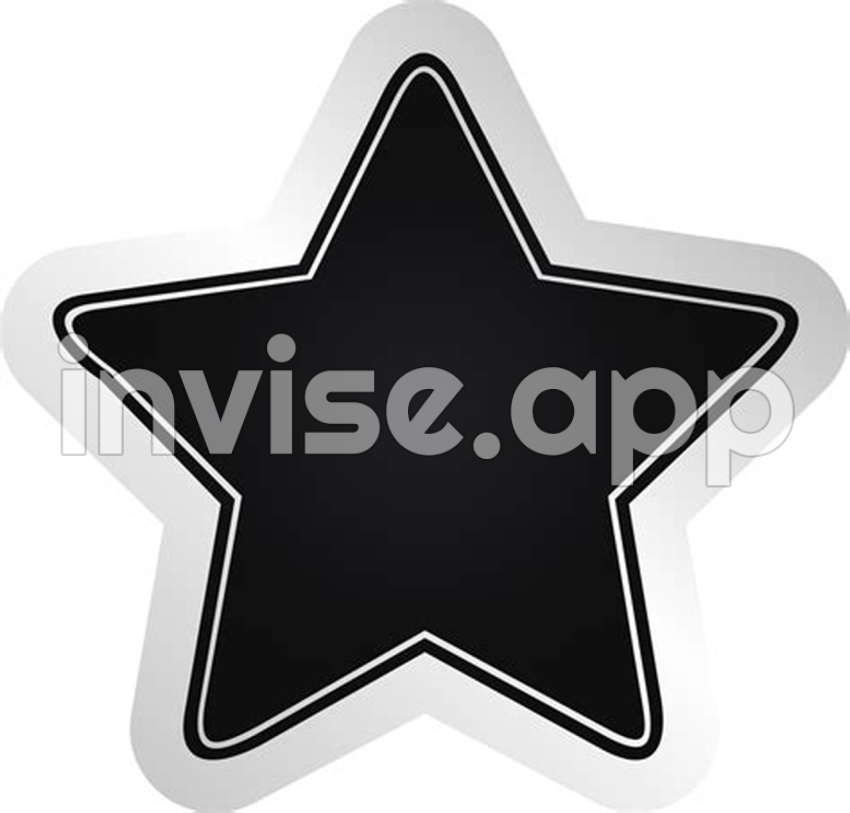 Black Star Promo - Star Black And Silver Badge 11811869