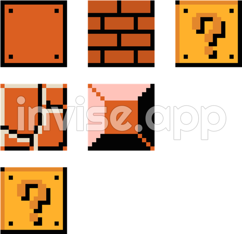 Mario Hit Block - Mario Blocks Pixel Art Mario Block Clip Art Library