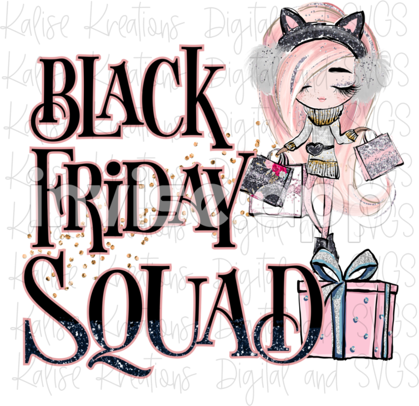 Black Friday Squad - Black Friday Squad Printable Htv, Digital Graphics, Prints