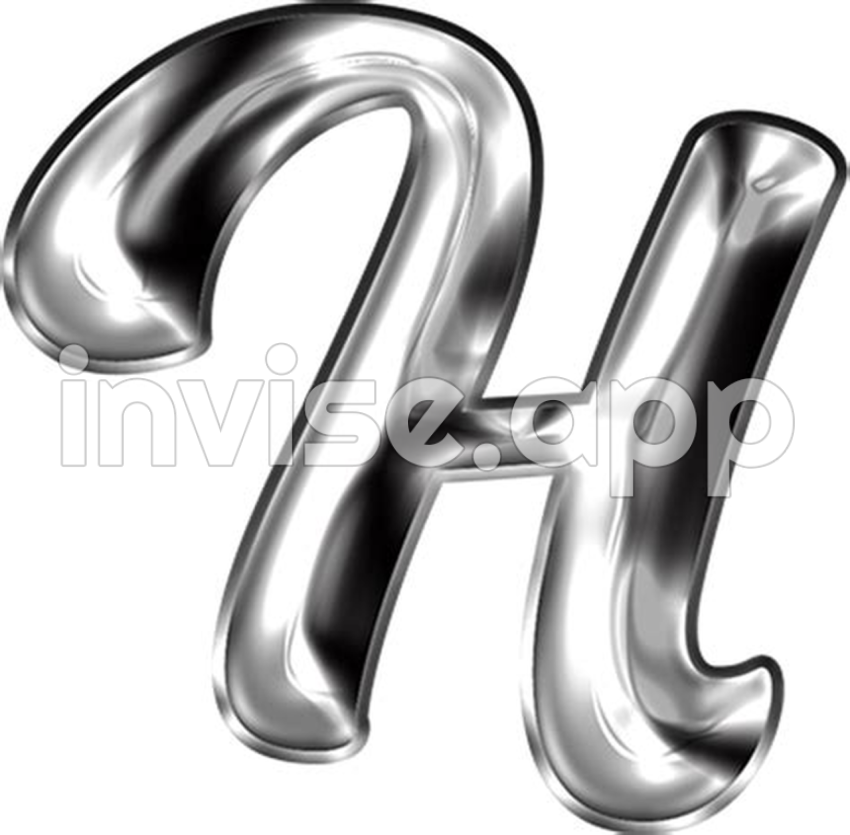 Copper Black Lettter H - Metal Liquid Alphabet Letter H 36131017