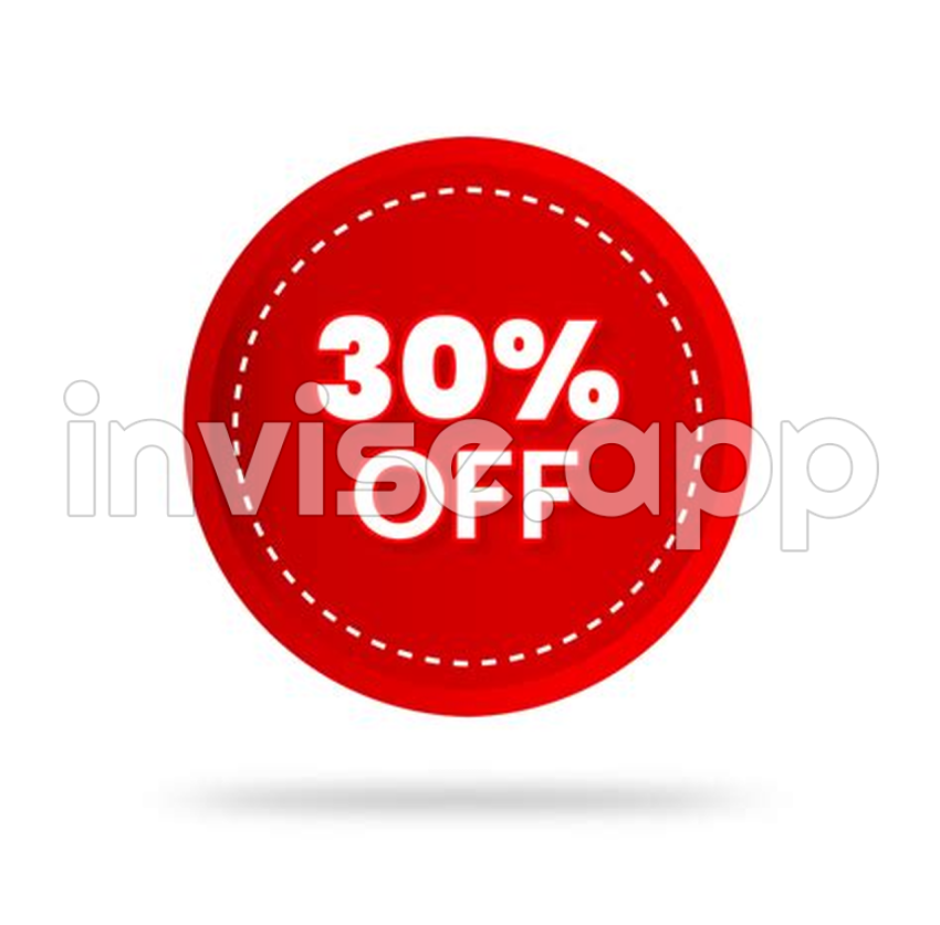 Promo Price Logo - 30 Percent Discount Sticker Price Tag Design Product Emblem With