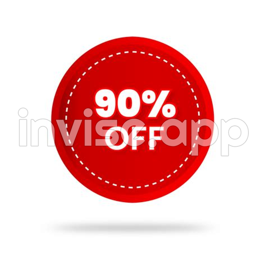 90 Percent Discount Sticker Price Tag Design Product Emblem With - En Promo