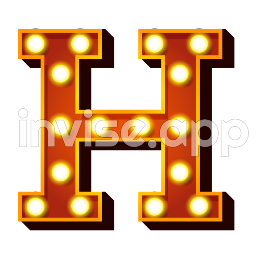 Letter H, Alphabet, Character Photo - Letter H Black Background