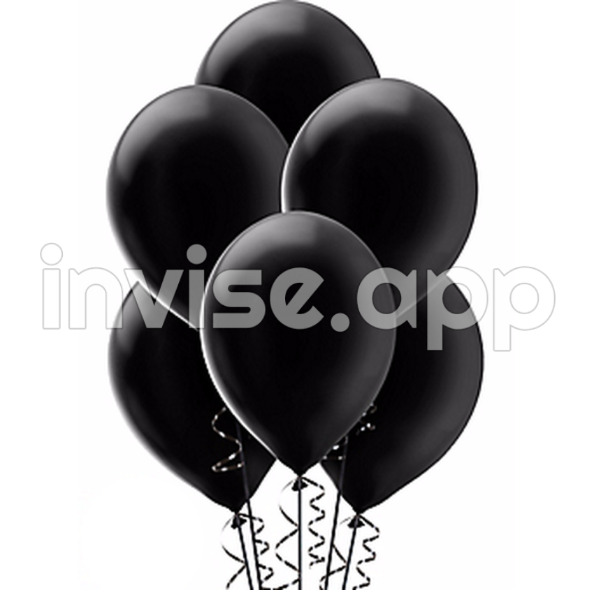 Bunch Of Black Balloons - Collection Of Balloons Bunch Black And White Plus