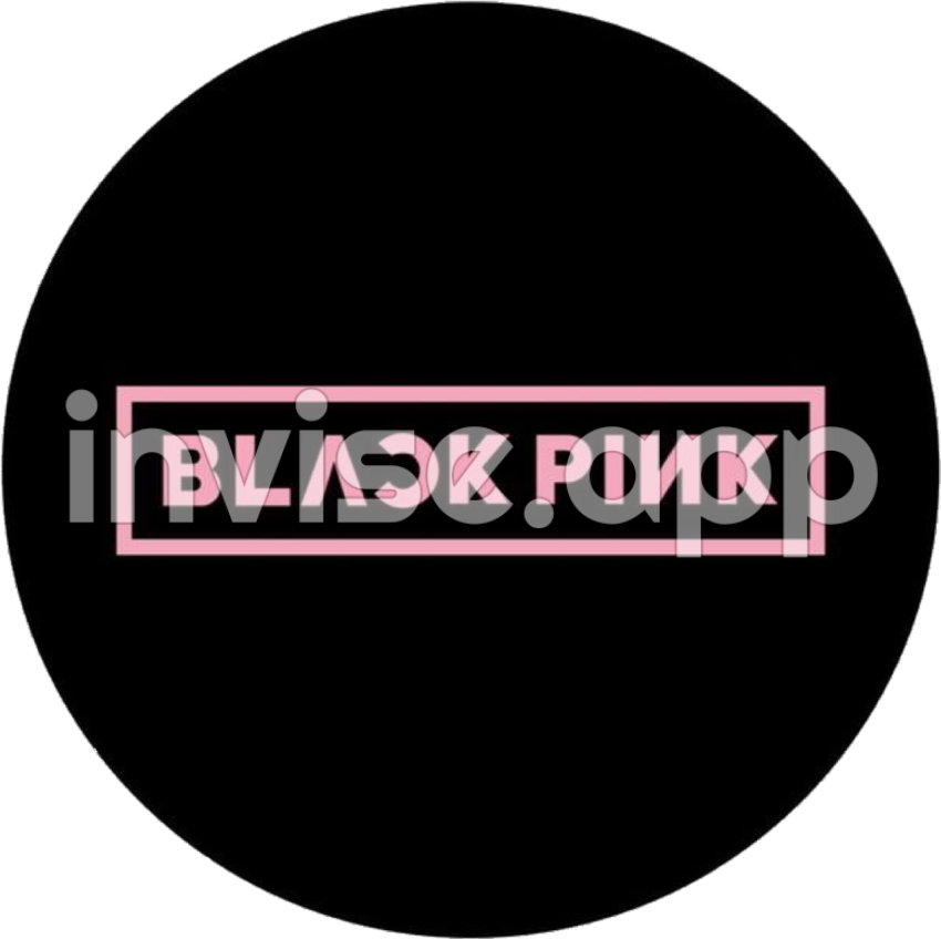 Download Blackpink Sticker Woollim Ent Logo Full Size Image - Black And Pink Stickers