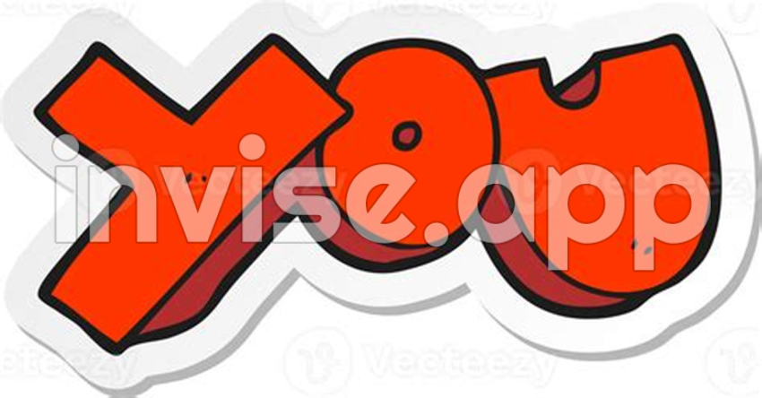 You Symbol - Sticker Of A Cartoon You Symbol 45263112