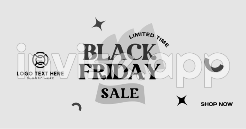 Black Friday Promo Facebook Ad Brandcrowd Facebook Ad Maker - Black Friday 25 Off Sale Sign