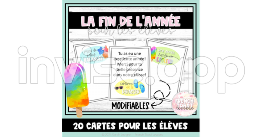 B"C\\Est L\\Ete! Cartes De Fin D\\Annee Scolaire" - Carte Fin Des Classes