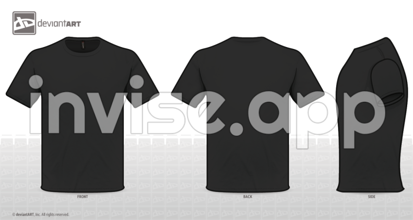 Black T-Shirt Template - 846+ Black T Shirt Template Front And Back Mockups Design