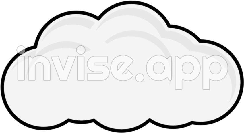 Download Simple Cloud Line Art Full Size Image Kit - Cloud Line