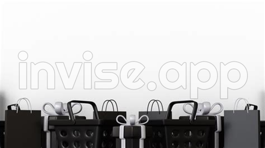 Black Friday Shopping Illustration 3D 11947810 - Black Friday Shopping