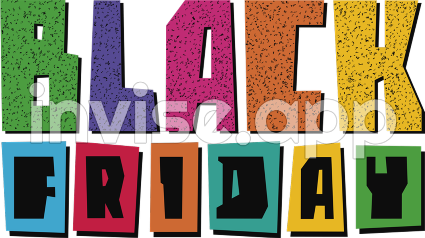 Colourful Black Friday Window Sticker Tenstickers - Black Friday Windows Stickers