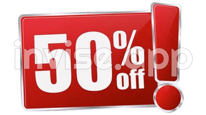 Promo 50 - 50% Discount Transparent Stick