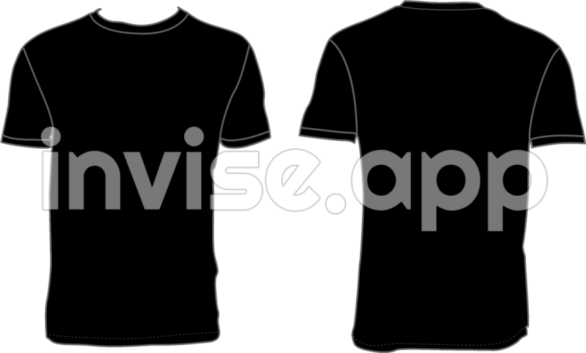 Plain Black T-Shirt - T Shirt Template