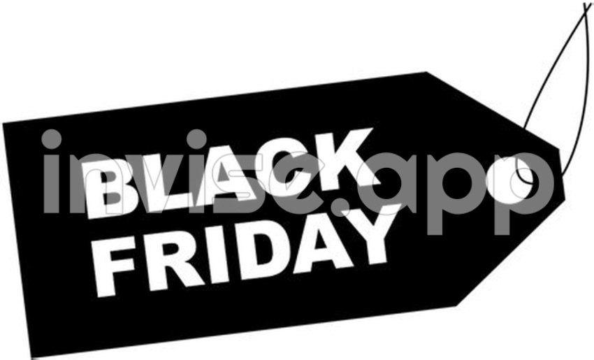 Black Friday Simple Tag Transparent Stick - Tag Black Friday