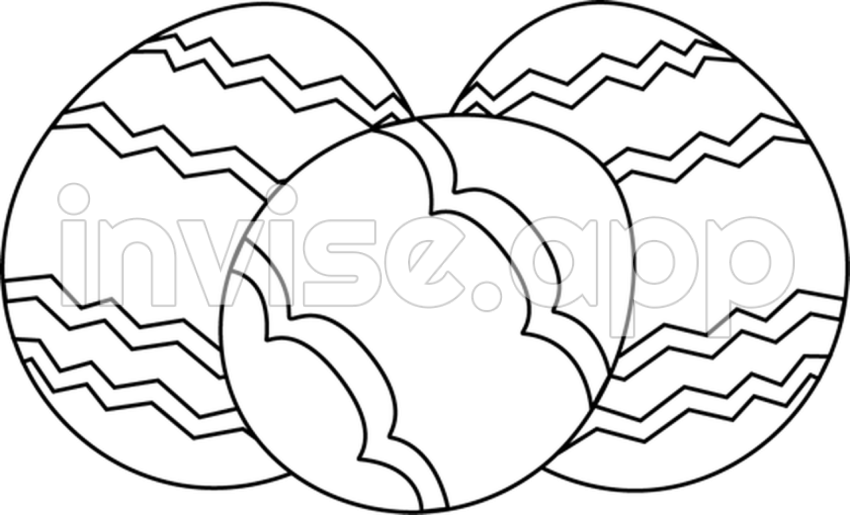 Three Black And White Easter Eggs Clip Art Three Black And White - Easter Egg Hunt Close Down