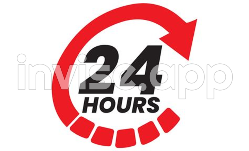 Promo 24 - 24 Hours Sign On Transparent Background 21286388