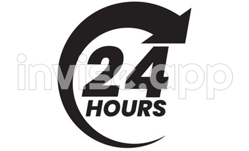 Promo 24 - 24 Hours Sign On Transparent Background 21286384