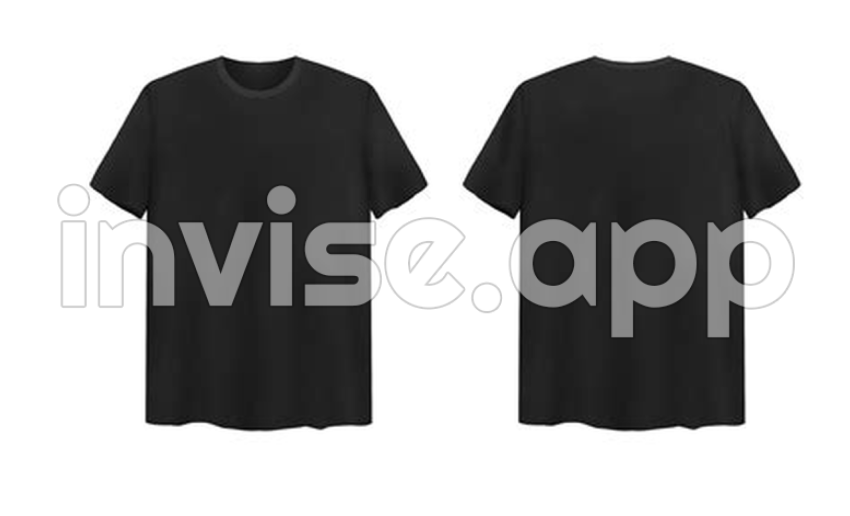 Plain Black T-Shirt - Black Tshirt Mockup 19875012